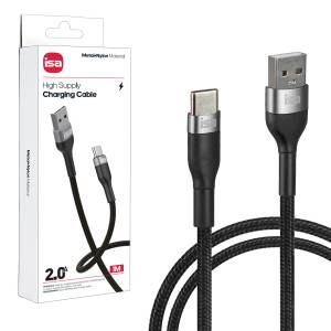 Кабель BX-5 USB на Type-C 1m 2A ISA черно-серый