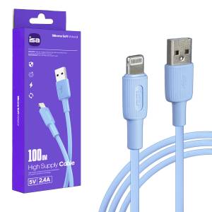 Кабель BX-1 USB на Lightning 1 метр 2.4A ISA синий