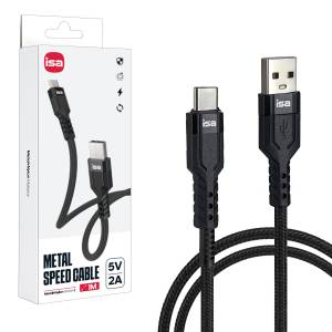 Кабель BX-8 USB на Type-C 1m 2A ISA черный