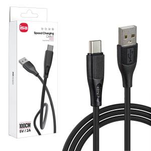 Кабель X6 USB на Type-C 1m 2A ISA черный