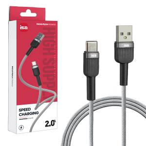 Кабель BX-7 USB на Type-C 1m 2A ISA серо-черный
