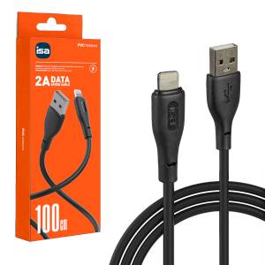 Кабель X5 USB на Lightning 1m 2A ISA черный