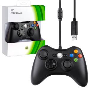 Джойстик XBOX 360 Wired Controller (проводной) черный no logo