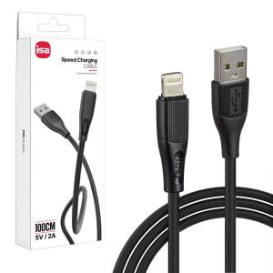 Кабель X6 USB на Lightning 1m 2A ISA черный