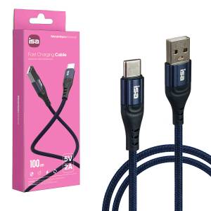 Кабель BX-2 USB на Type-C 1m 2A ISA темно-синий
