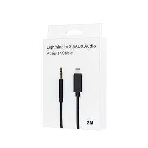 Кабель AUX iPhone - 3.5mm. Bride черный 2M