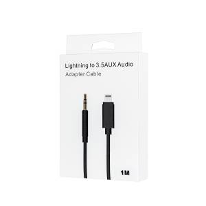 Кабель AUX iPhone - 3.5mm. Bride черный 1M