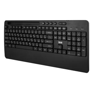 Клавиатура проводная со встроенным держателем смартфона или планшета, KB-01 ISA черная