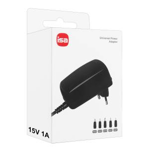 Блок питания 15V 1A с адаптерами ISA
